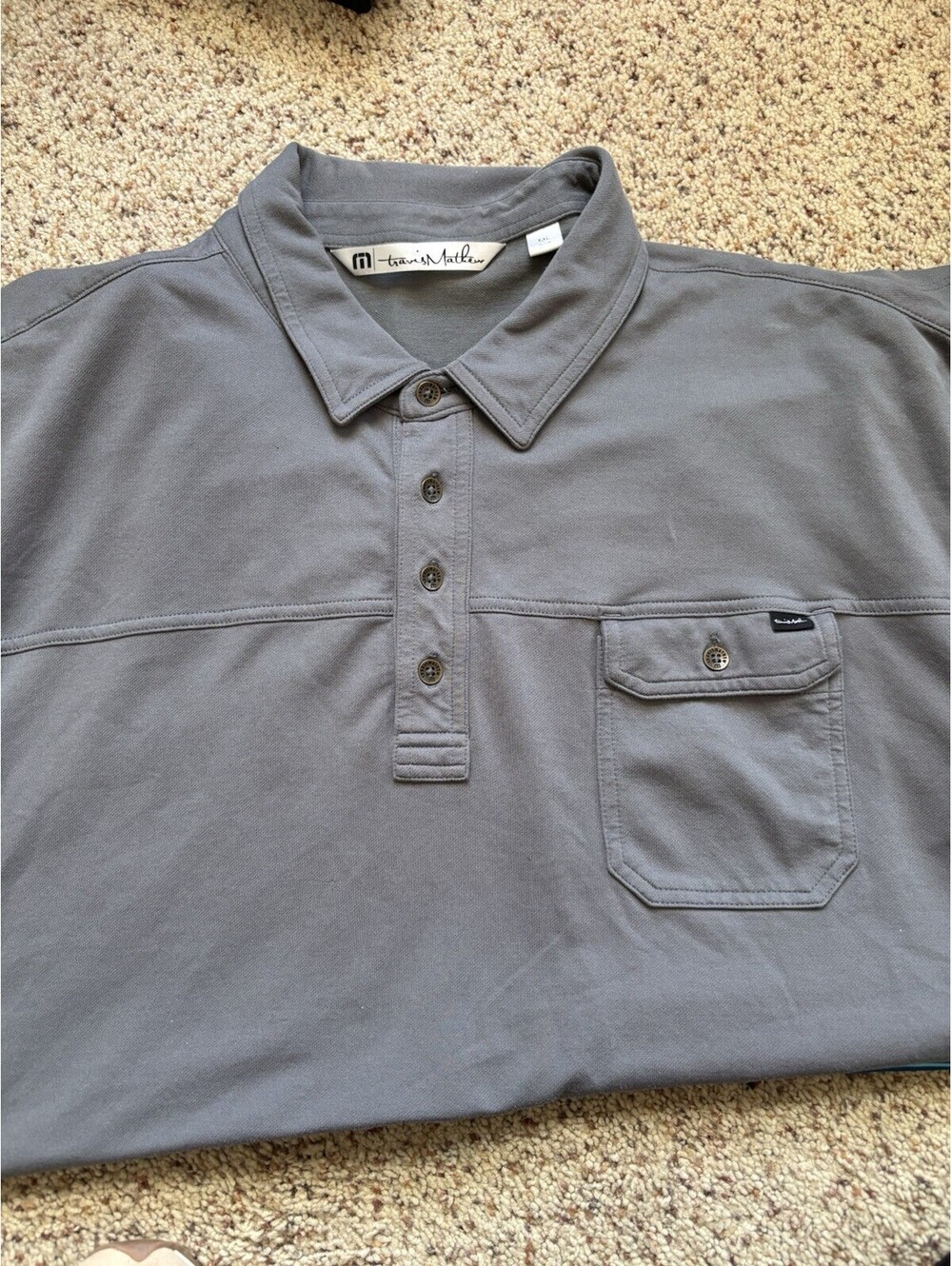 mens travis matthew golf polo xxl Gray